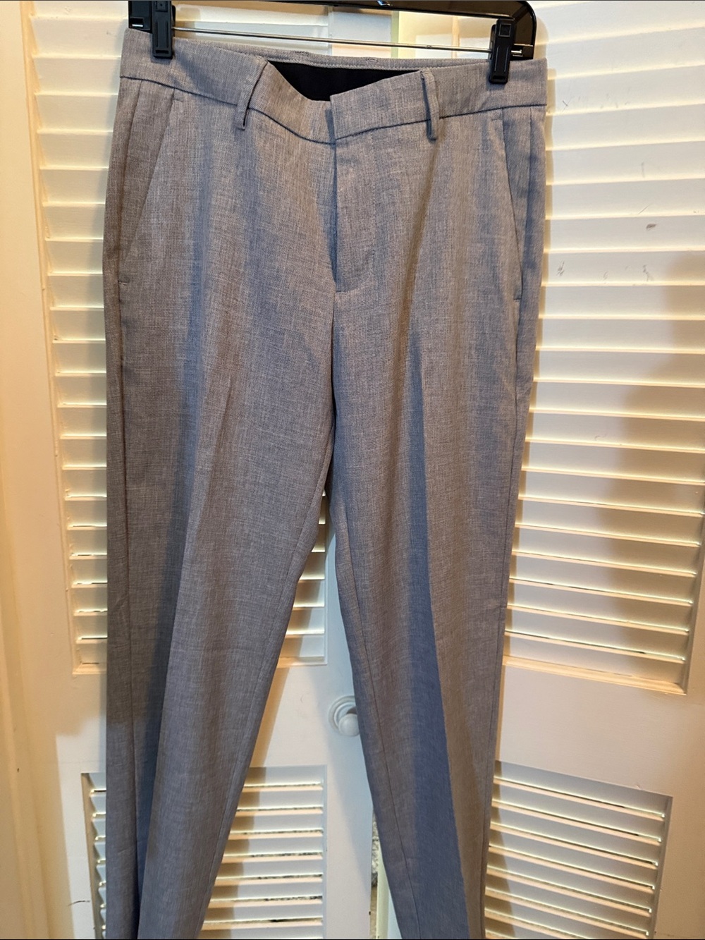 Haggar Light Gray Men's Dress Pants - Classic Flat Front